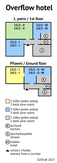 Obecné informace při objednávce - schéma apartmánů